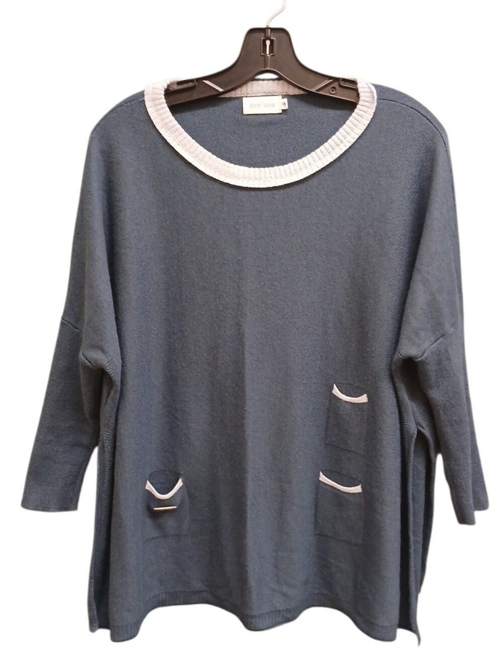 Mer Sea Catalina Scoop Neck Sweater 3/4 Sleeve Anthropologie Small/Medium